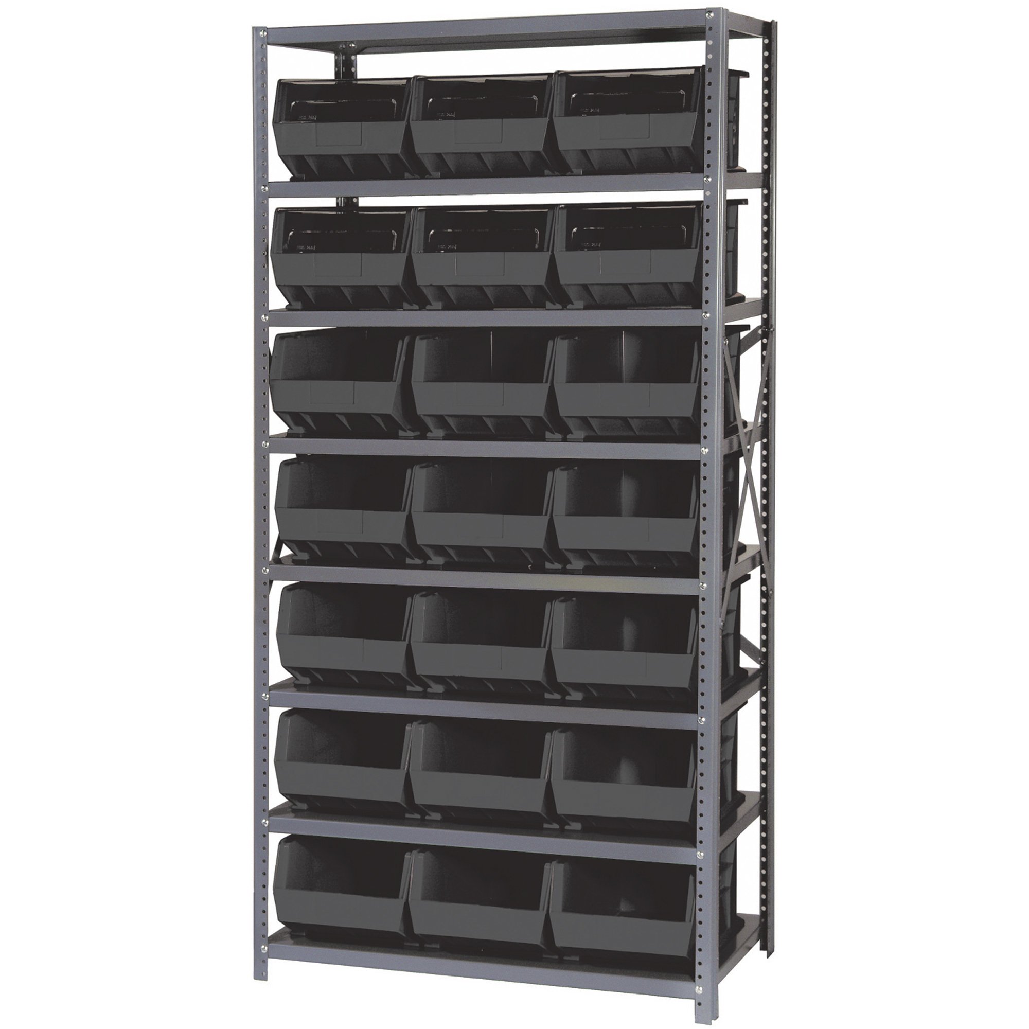 Quantum Storage Bin Complete Package Unit — 18in. x 36in. x 39in. Rack Size, 21 Bins